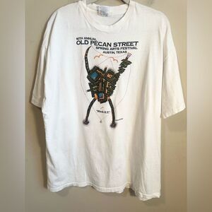 Vintage 1992 Old Pecan Street Black ET Graphic Festival T-Shirt XXL